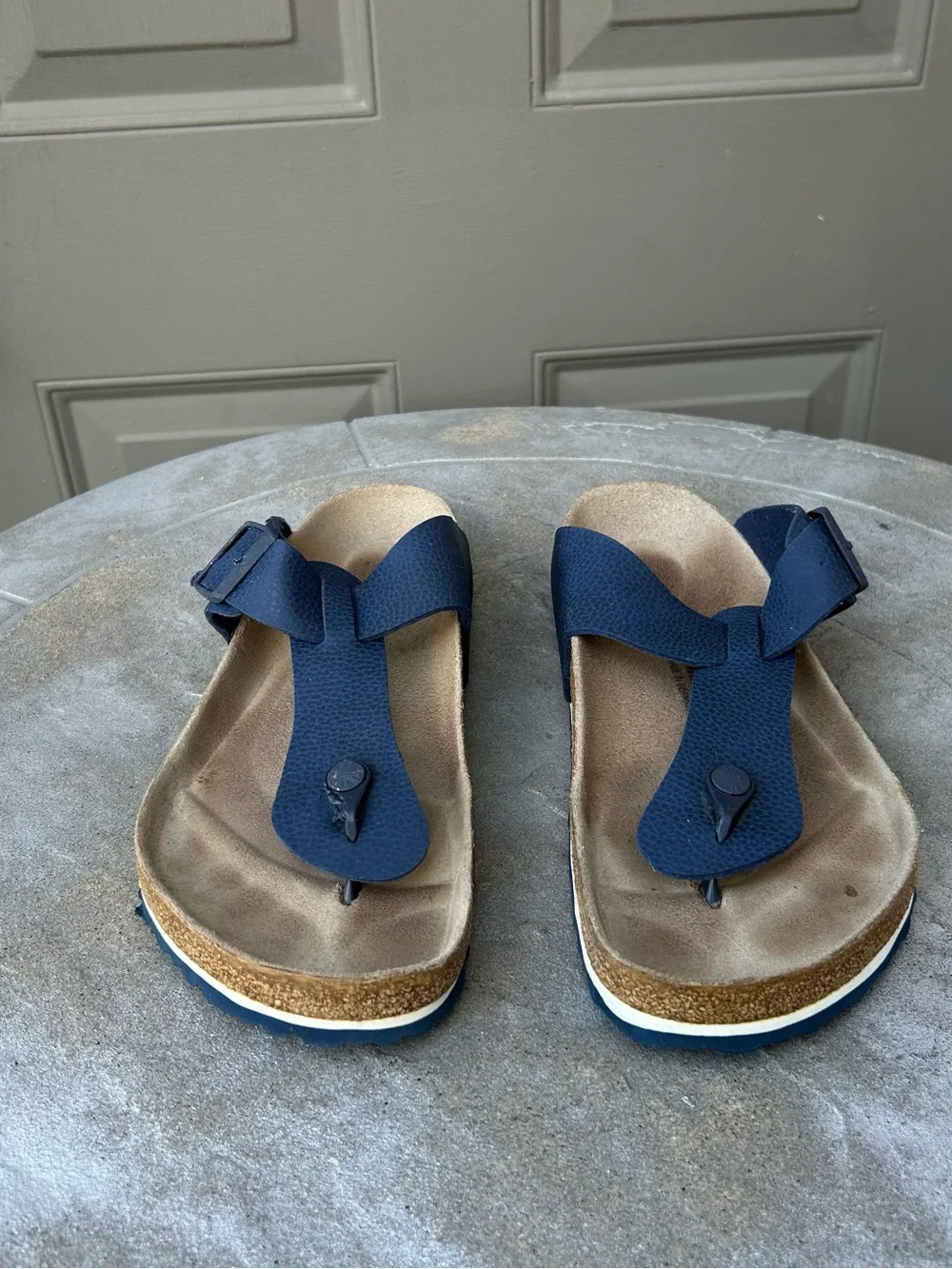 Birken Stock Men Blue Thong Sandals (READ DESCRIPTION)